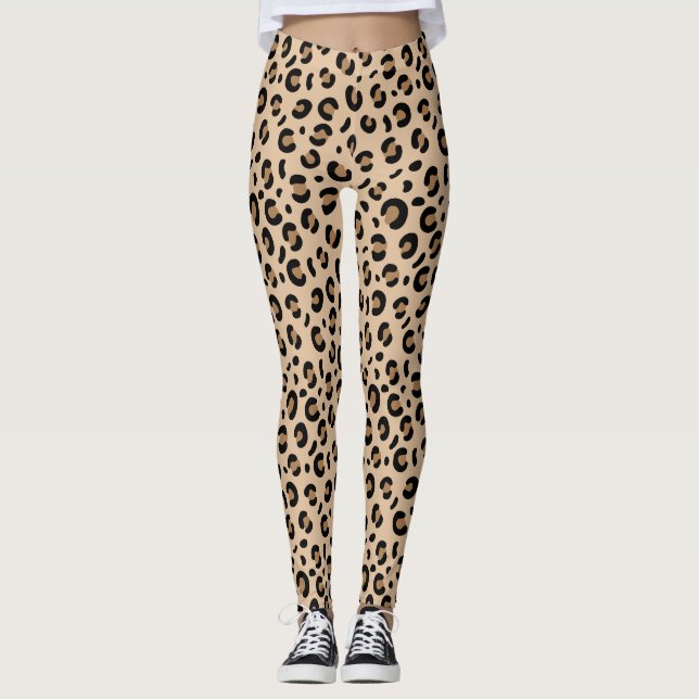 Leggings estampado de leopardo guepardo funky (Anverso)