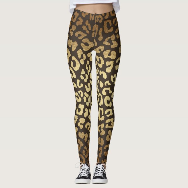 Leggings Estampado de leopardo guepardo Pieles de animales  (Anverso)