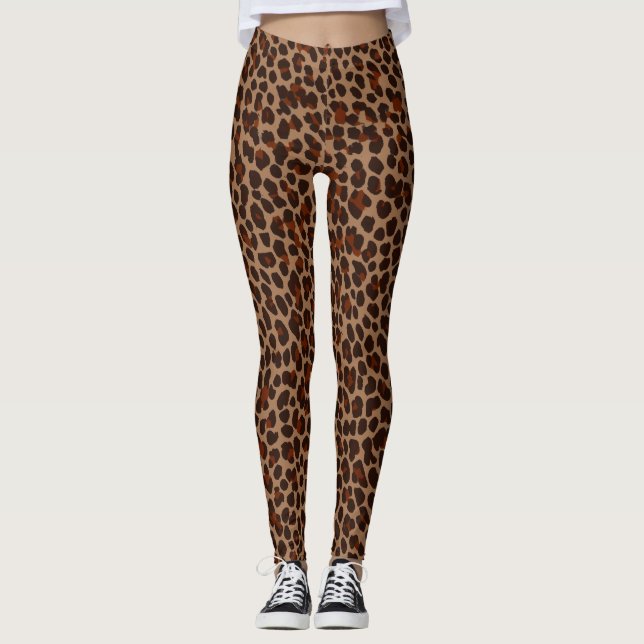 Leggings Estampado de leopardo oscuro (Anverso)