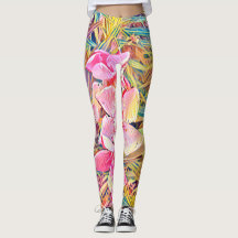 Estampado de orquídea rosa y hoja de palma tropica