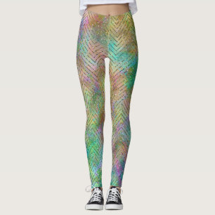 Leggings Estampado de patrón de chevron de luces de arcoíri