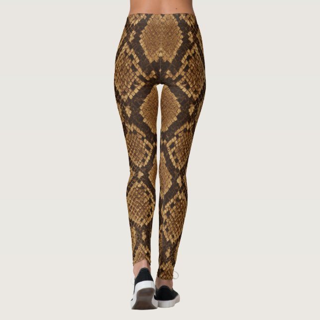 Leggings Estampado de piel de serpiente Python (Reverso)