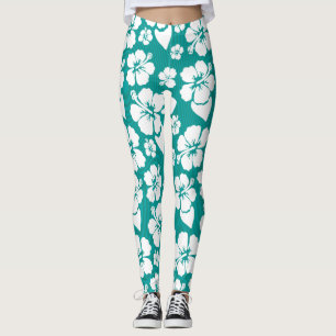 Leggings Estampado de plores hawaiano del hibisco