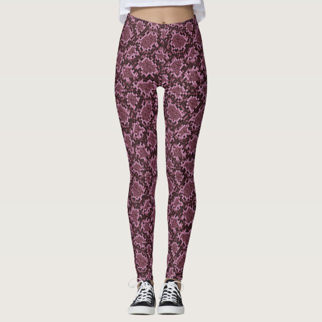 Leggings Estampado de serpiente rosa (Anverso)