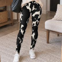 Estampado de vaca negro y blanco
