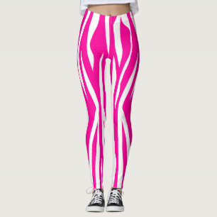 Leggings Estampado de zebra de las rosas fuertes
