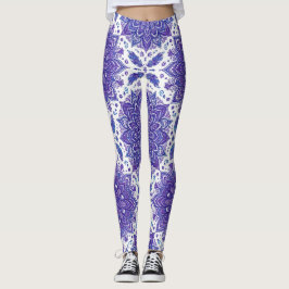 Leggings Estampado Floral Mandala Boho Morado