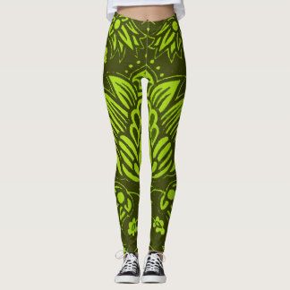 Leggings estampado floral verde