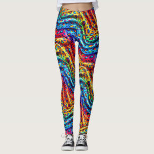 Leggings Estampado Leopardo Arcoíris Colorido Au