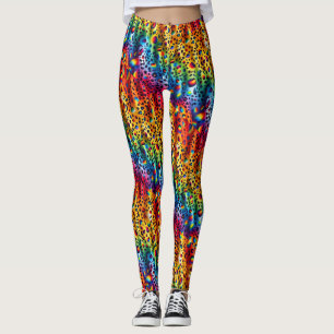 Leggings Estampado Leopardo Arcoíris Colorido Au