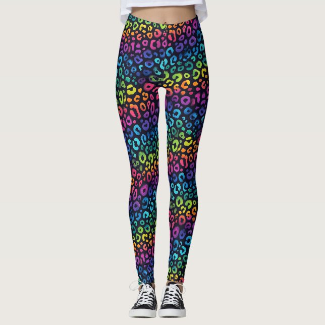 Leggings Estampado Leopardo Arcoíris | Colorido Au (Anverso)