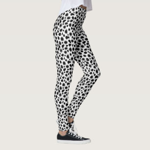 Leggings Estampado leopardo - blanco y negro
