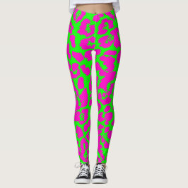 Leggings Estampado leopardo de neón colorido