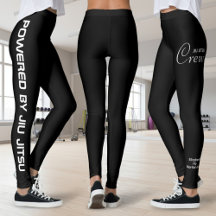 Estampado Personalizado Jiu Jitsu Crew Spats Negro