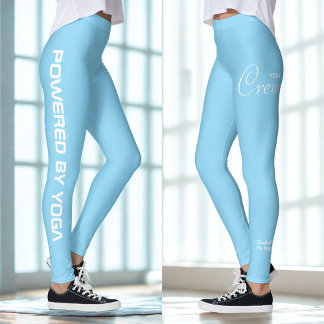 Leggings Estampado Personalizado Yoga Crew Azul Bebé