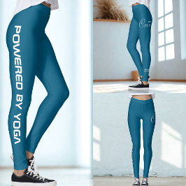Leggings Estampado personalizado Yoga Crew Azul Océano