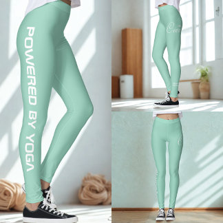 Leggings Estampado personalizado Yoga Crew Light Teal