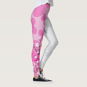 Leggings Estandartes de Flor de Cerezo