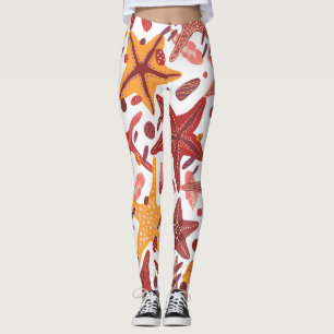 Leggings Estanques de Starfish: Patrón del Mar Escandinavo