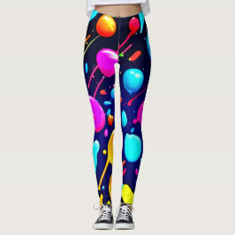 Leggings Estética de la tinta de neón de goteo