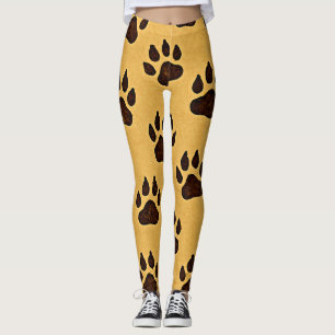 Leggings estilizadas con huella de pata de guepard