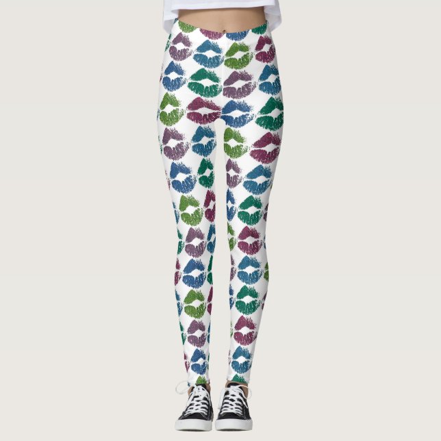 Leggings Estilizados Labios Coloridos #10 (Anverso)