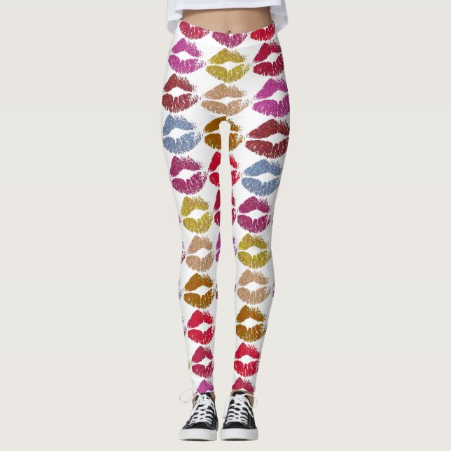 Leggings Estilizados Labios Coloridos #11 (Anverso)