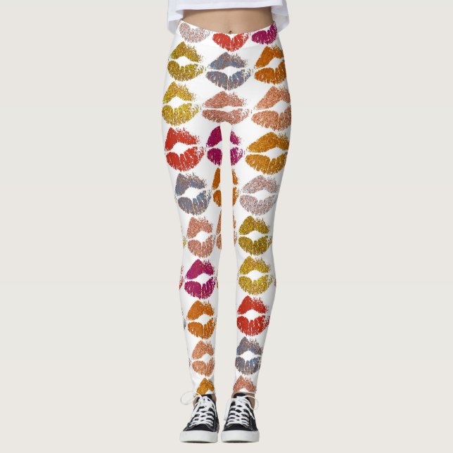Leggings Estilizados Labios Coloridos #26 (Anverso)
