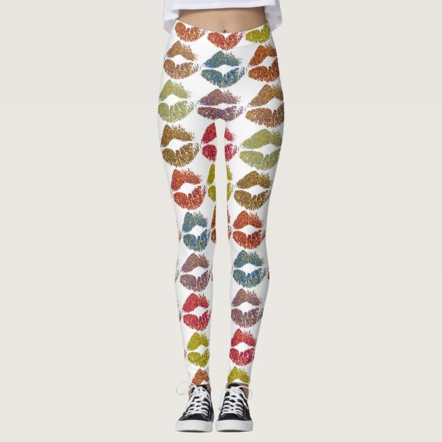 Leggings Estilizados Labios Coloridos #38 (Anverso)
