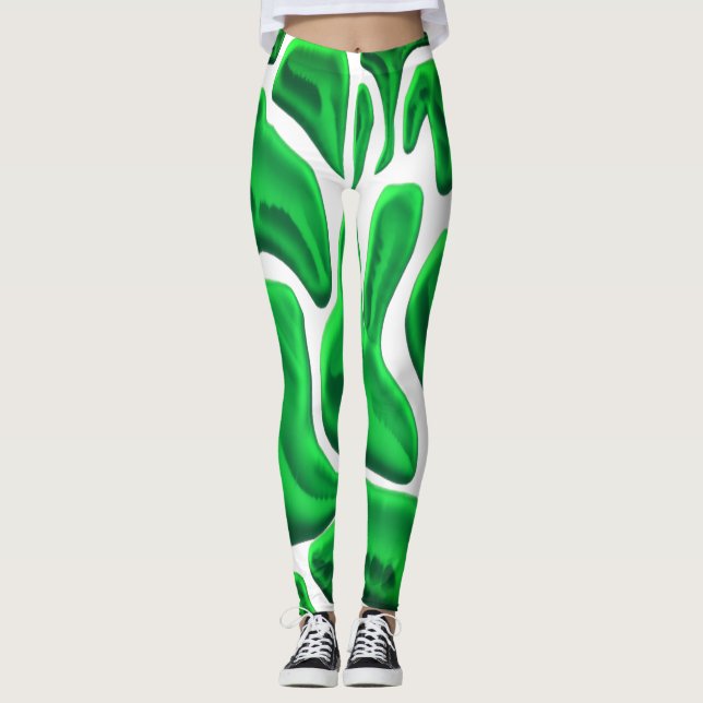 Leggings Estilo abstracto combinado con arte digital en ver (Anverso)