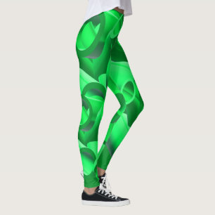 Leggings Estilo abstracto de las tuberías 3d con arte digit