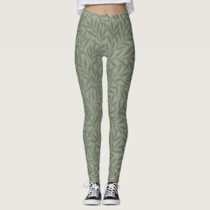Leggings Estilo antiguo verde salvia de William Morris Will