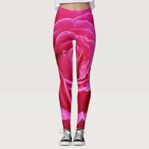 Leggings estilo chic moderno flores rosas verde ro