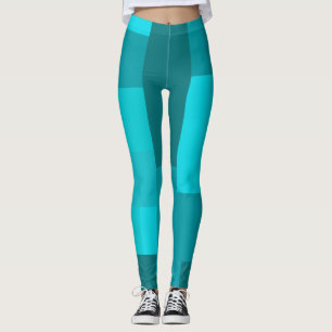 Leggings Estilo de arte de píxeles - Patrón de bloques Verd