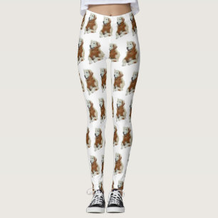 Leggings Estilo de bloques de diversión pintado de piernas 