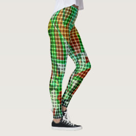 Leggings Estilo de cestas con cintas curvadas verdes