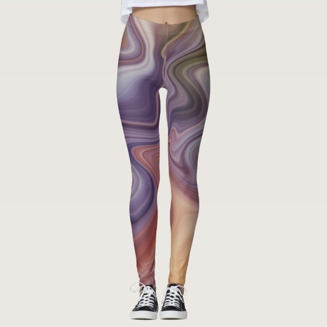 Leggings Estilo de flujo de mármol (Anverso)