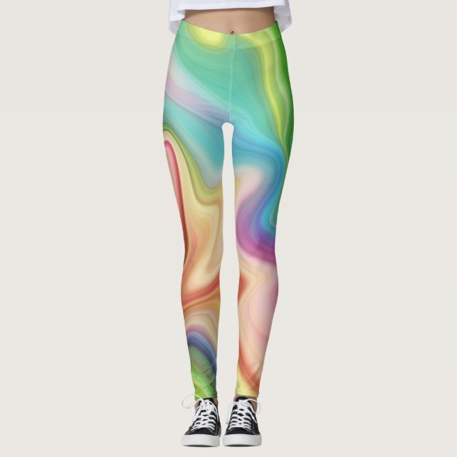 Leggings Estilo de flujo de mármol (Anverso)