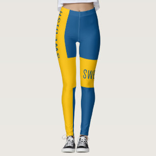 Leggings Estilo de la bandera nacional sueca