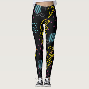 Leggings Estilo de los años 90: colorido patrón abstracto