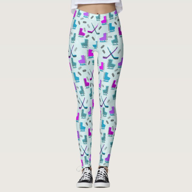 Leggings Estilo de Memphis del hockey (Anverso)