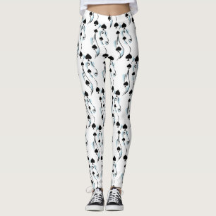Leggings Estilo de tatuaje de espadas negras Thunder_Cove