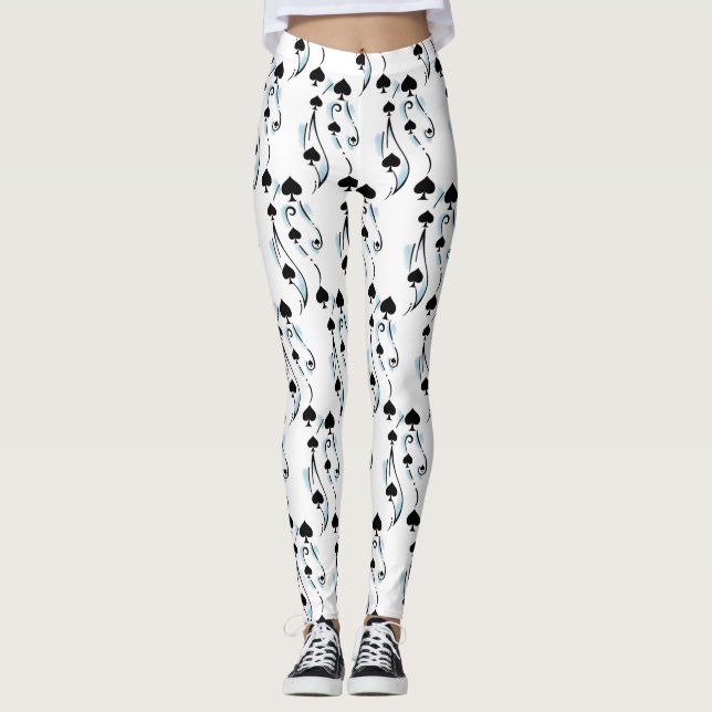 Leggings Estilo de tatuaje de espadas negras Thunder_Cove (Anverso)