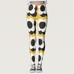 Leggings Estilo escandinavo, patrón floral vintage