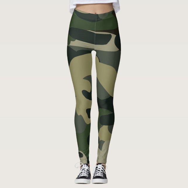 Leggings Estilo militar verde (Anverso)