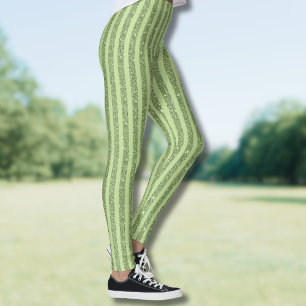 Leggings Estilo Mínimo de Brillo de Pistacho Suave