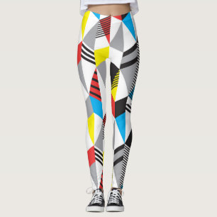 Leggings Estilo Retro Bauhaus: Resumen sin Marea