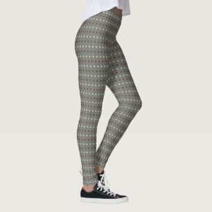 Leggings Estilo Retro Gris Lunares 