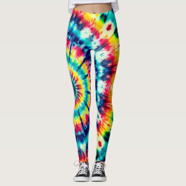 Leggings Estilo Retro Tie-Dye en un Par de Modernas Persona