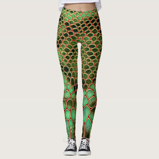 Leggings Estilo serpentino: fondo cutáneo exótico (Anverso)